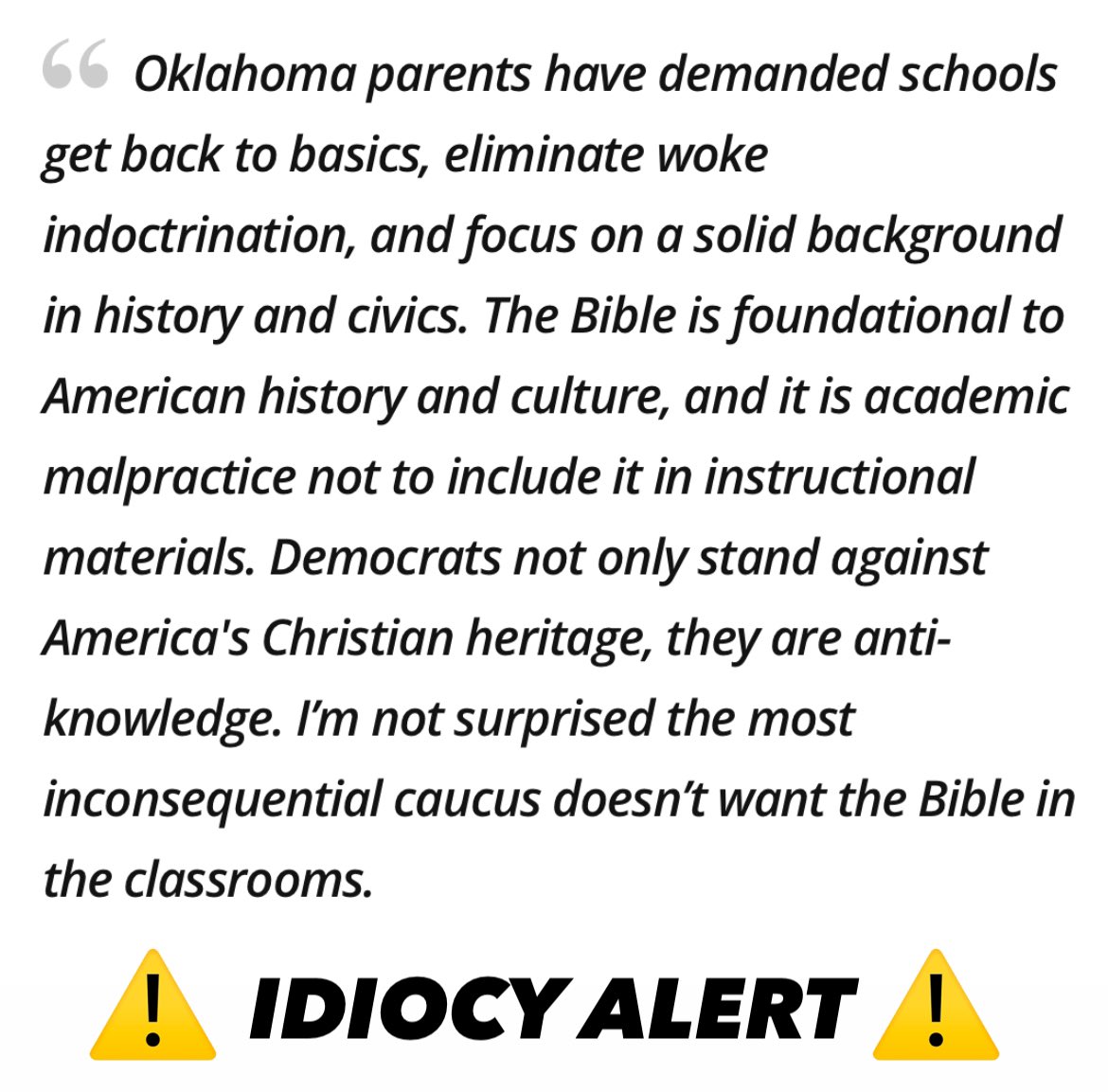 Let’s break down this weak a** statement made by a spokesperson from SDE (this you <a href="/DanIsett/">Dan Isett 🌵</a>?) in reply to the 3 of of us Norman reps coming out in support of Norman Public Schools choosing local control over big government: 

An educational thread! 

🧵1/8