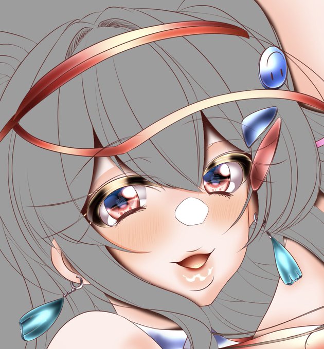 イラストは残り顔の部分少しと髪のみとなりました✊ 