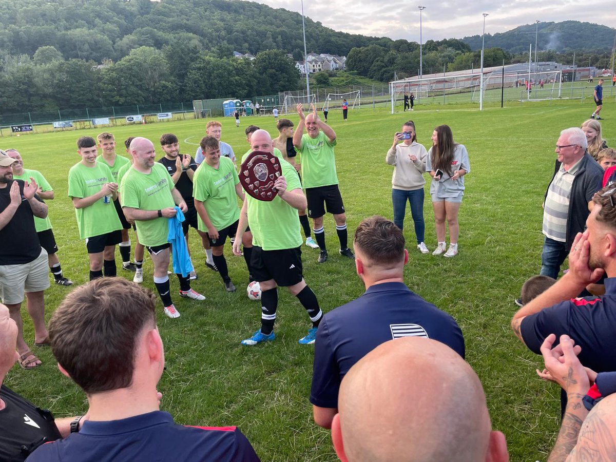 PontardaweTown's tweet photo. A fantastic evening at Parc Ynysderw as ourselves and @ClydachFC competed for the Leighton Salter Memorial Trophy which was won by ourselves
A great occasion and thank you everyone who played and came to watch
#LeightonSalter
#FootballFriends https://t.co/XW0r6eS8Zv