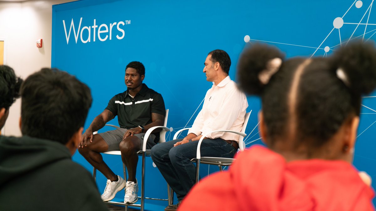 WatersCorp's tweet photo. We had so much fun hosting @justjjones, @Patriots cornerback and advocate for STEM education today at HQ! 

He joined the Waters Student Academy for a day filled with curiosity, camaraderie, and inspiration. Take a look at some of our favorite moments! 

#LifeAtWaters https://t.co/oSS1h1gDUR