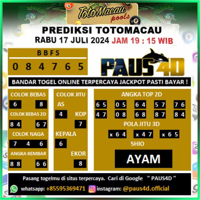 prediksi totomacau