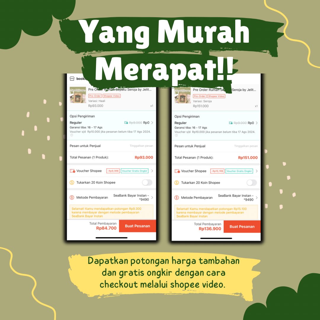 Kenapa harus mahal klo ada yg murah???

Jam 7 nanti checkout disini ajaa 🫰🏻

<a href="/jelitagauri/">jelita.</a> 

id.shp.ee/njik4jk?smtt=0…