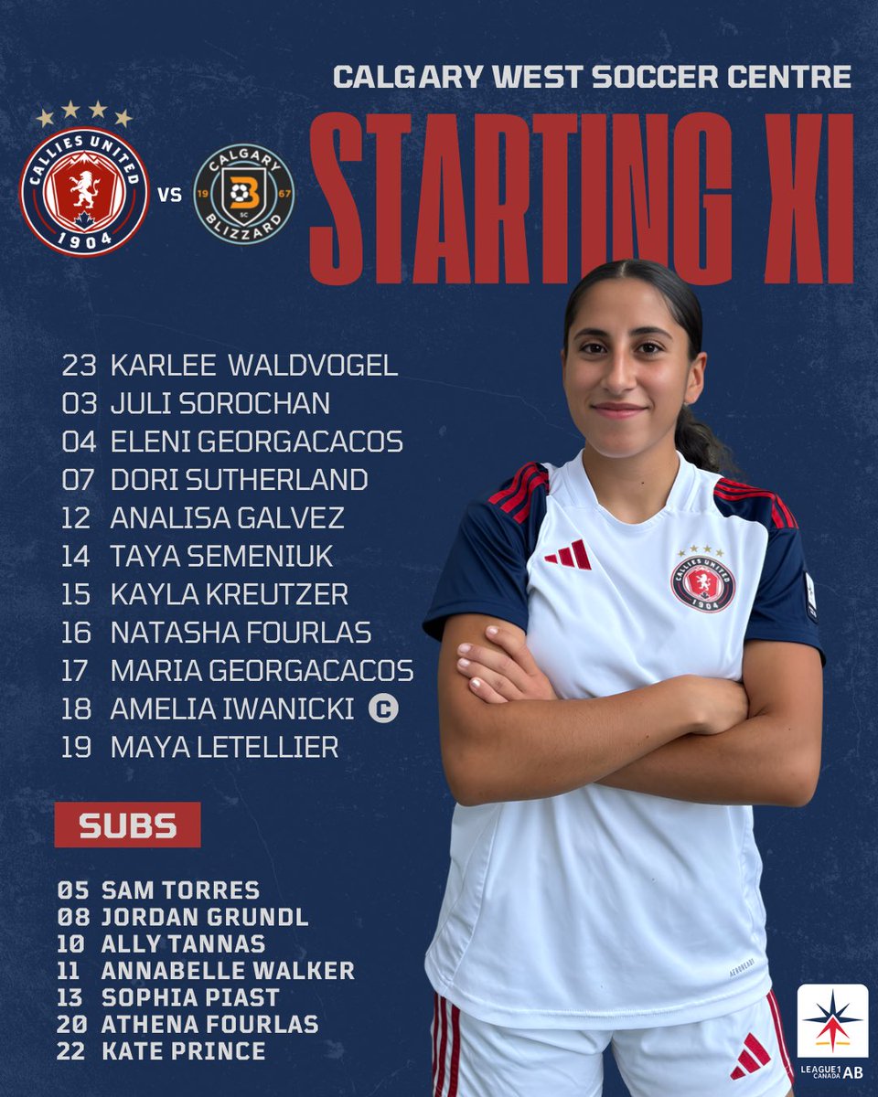 STARTING XI ⚽️

#League1 #League1Alberta #CalliesUnited #CalliesUnitedL1 #ForgedInUnity #DrivenByPassion