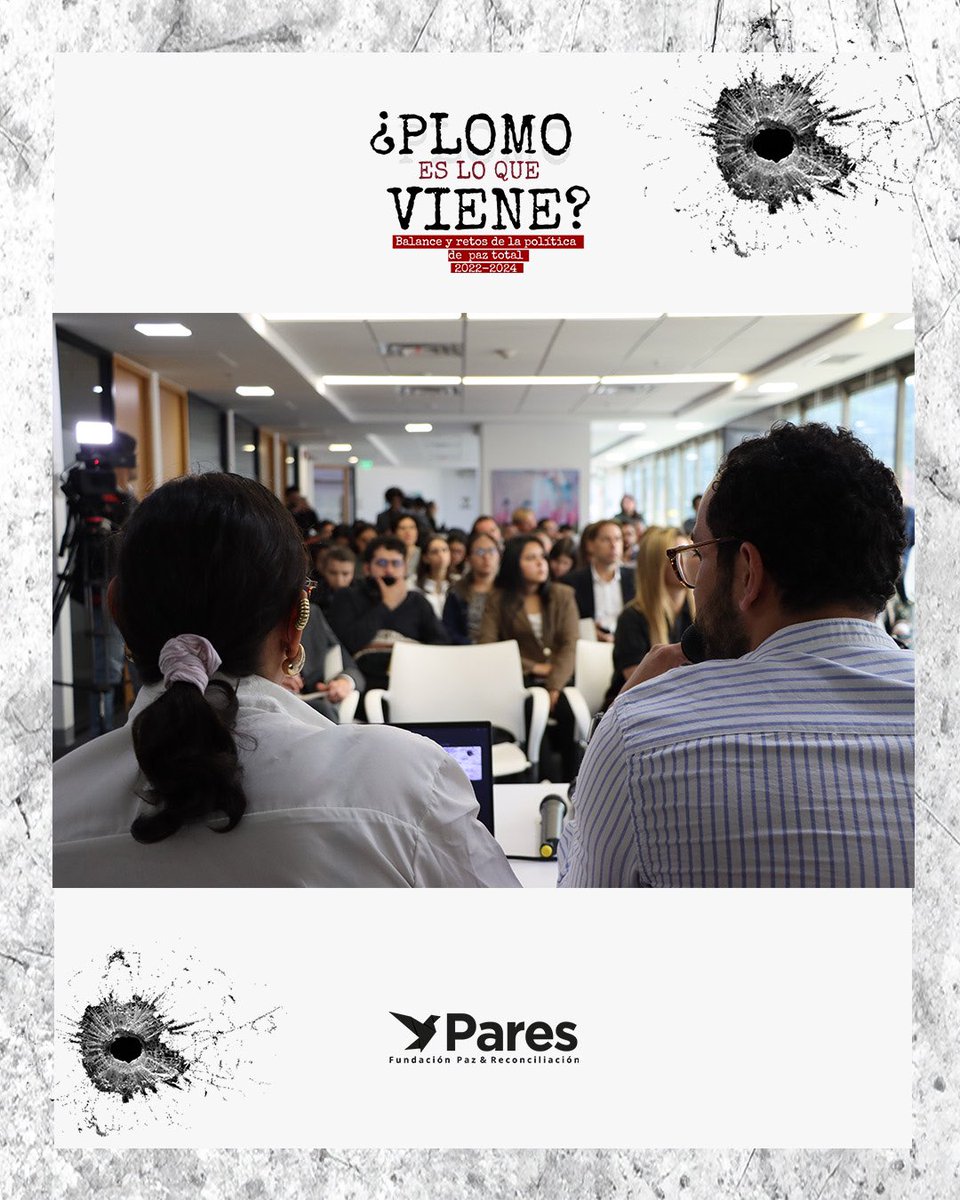 parescolombia's tweet photo. #ParesInforme 📢 | La Fundación Pares lanza hoy su más reciente informe “¿Plomo es lo que viene?” Un balance sobre los retos de La Paz Total.
Así se vivió el lanzamiento https://t.co/CXOnHHRNfX