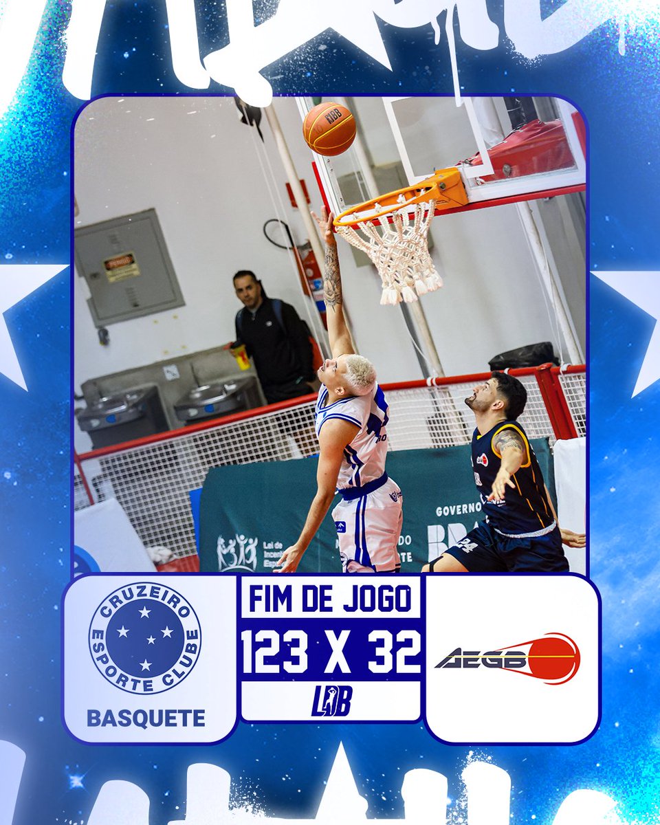 crzbasquete's tweet image. Vitória avassaladora! ☄️

O Cruzeiro Basquete segue fazendo uma grande campanha na 2ª etapa da LDB 2024, com vitória por quase 100 pontos de vantagem! 🏀💙

Amanhã tem clássico contra o Minas Tênis Clube às 15:15, ao vivo no nosso canal do YouTube! 📺👀

#ldb
#Vitória