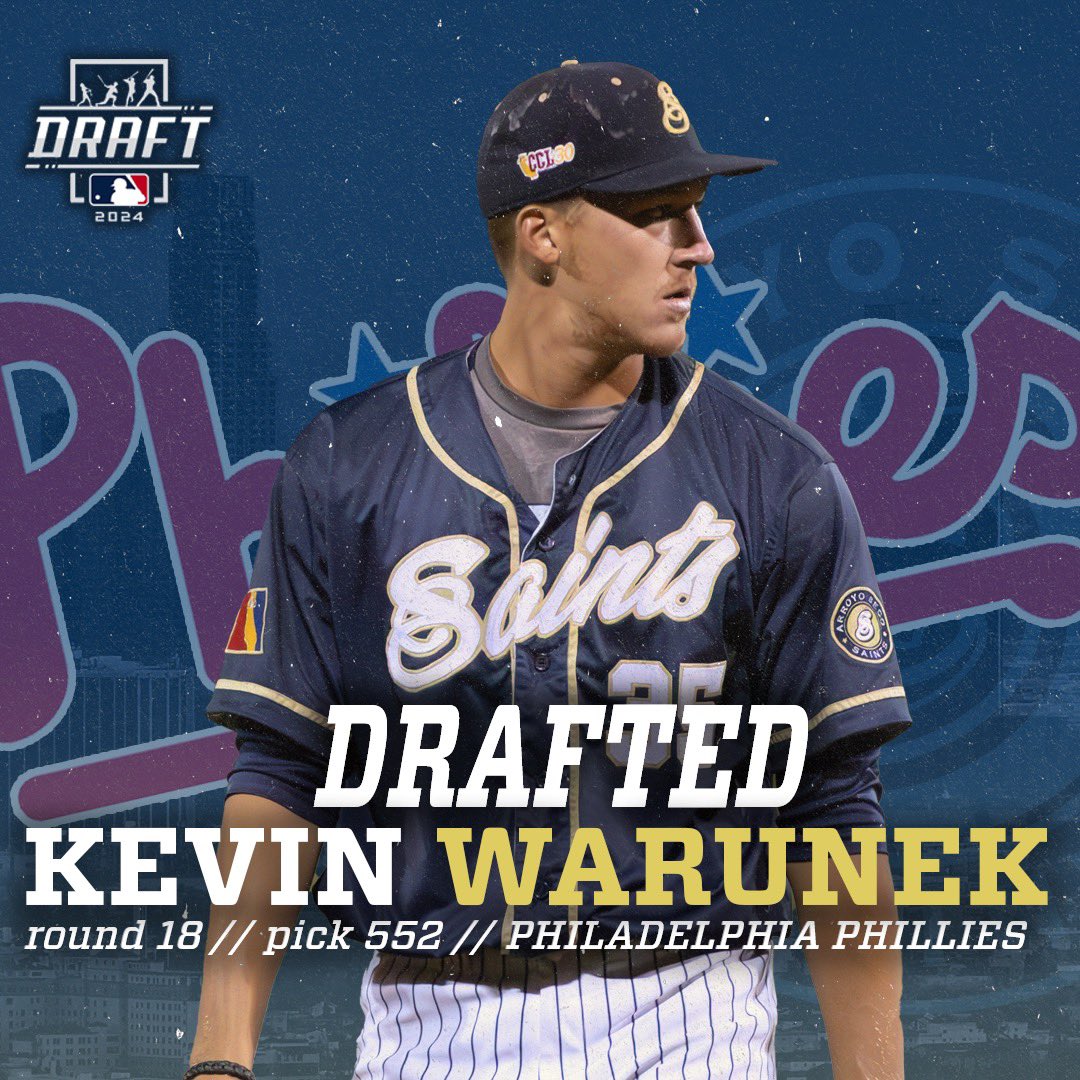 Congrats to Saints Alum <a href="/KevinWarunek/">kevin warunek</a> for being drafted to the Philadelphia Phillies in the 2024 MLB Draft! 🔔