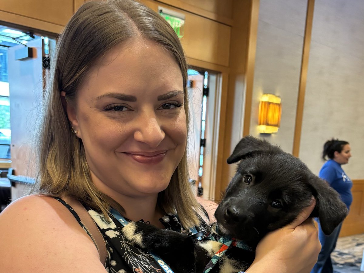 susanhiland's tweet photo. Puppy Paw-looza is pawsitively perfect! ❤️ing some pups up for adoption at #NSPRA2024! I have Diego ⁦@MrsRachelBowers⁩ holds Bonnie! 🐶 #Furbreak ⁦⁦@NKCSchools⁩ https://t.co/a9F2Osdh5B