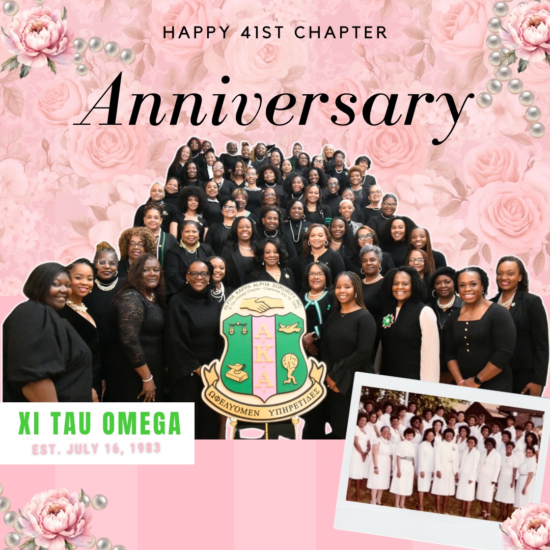 Today, Xi Tau Omega Chapter is celebrating its 41st Charter Anniversary! We are 140 members strong, providing services to the Greater KC metro and beyond. We thank all those who have supported us  to Soar to Greater Heights of Service and Sisterhood!  #AKA1908 #MWRPinkPrint