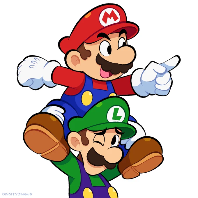 M&amp;L Redraw #Mario #Luigi #Nintendo #Fanart 