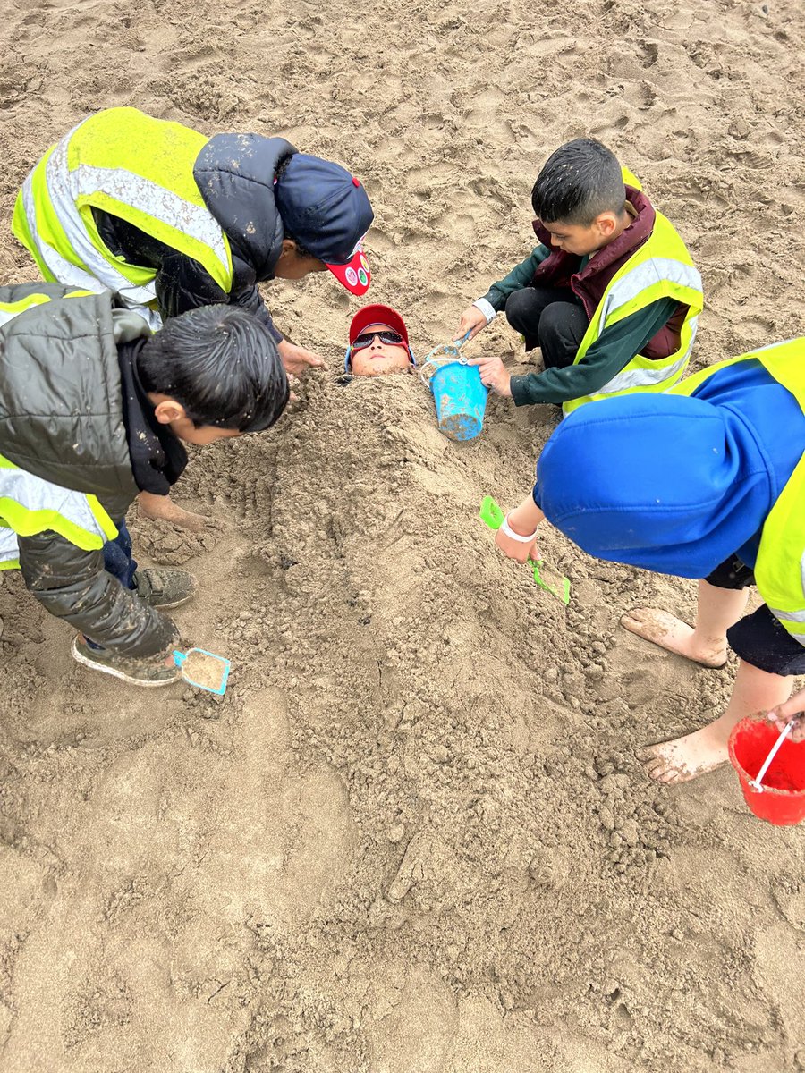 On Monday Year 2 had a wet and wild day at Barry Island beach! It was worth the long journey! #EducationEACT #mgeact #beach #Barryisland #educationalvisit #seaside