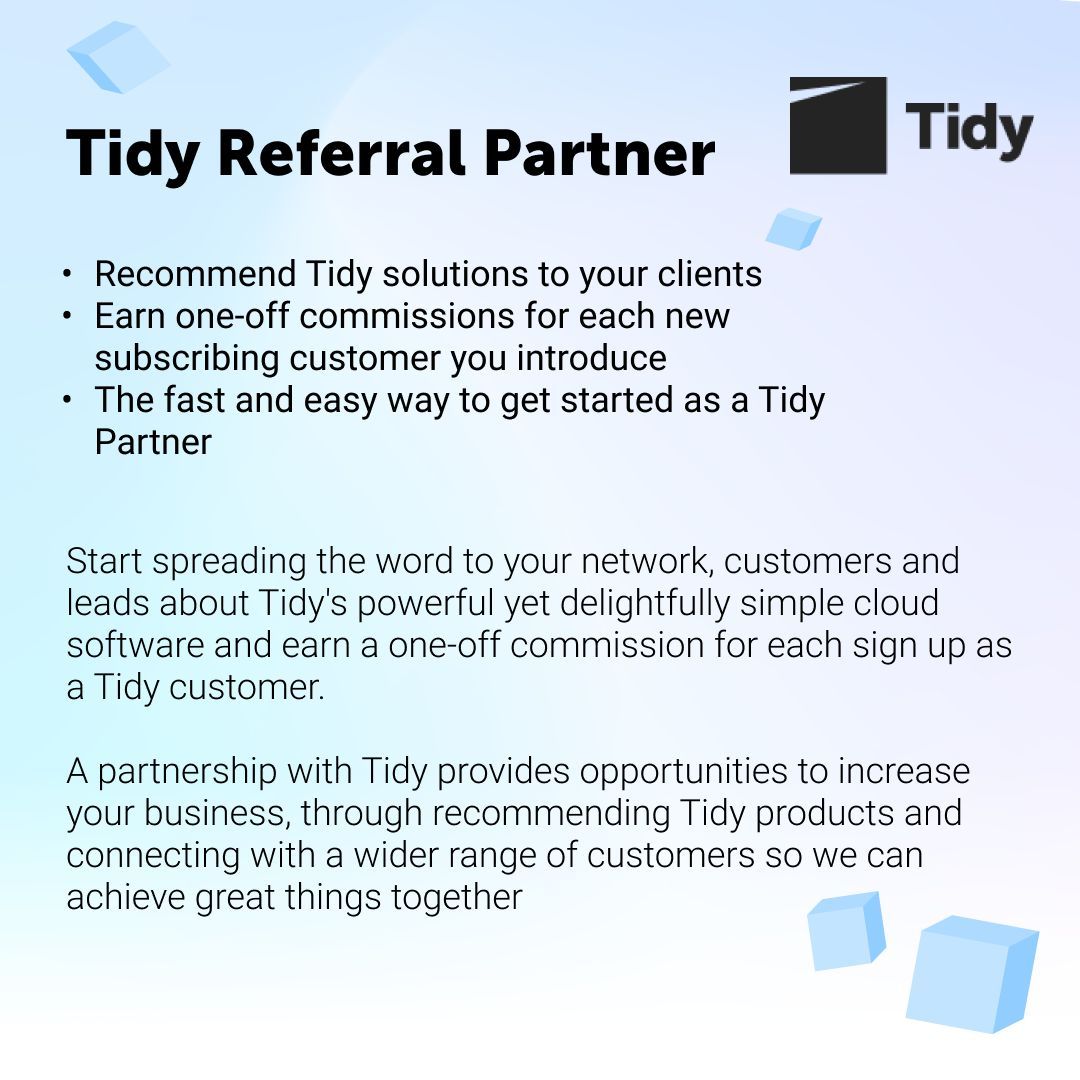 TidyInt's tweet photo. Did you know about our partner programmes? ๐ค
๐Learn more by checking the link in our bio or talking to our CEO at the Xero roadshows
#partner #tidyinternational #XeroRoadshow #partnerprogramme #SaaS https://t.co/gQ1jOrqfUB