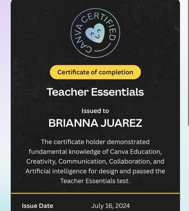 miss__juarez's tweet photo. @MsBChapa @CanvaEdu #TWINS, I literally completed my certificate today too! 🎉 So excited to use all the awesome tools this school year! https://t.co/VyZNB322yo