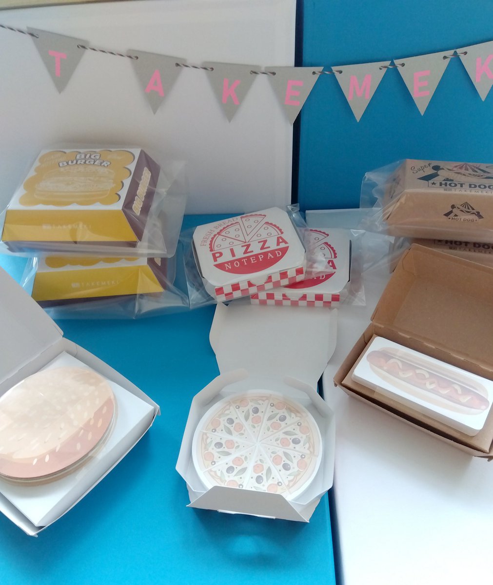 おはようございます☀

今週末の「ハンドメイドジャパンフェス」に向けて3種類のメモBOXが完成しました🍔🍕🌭

数量は少しですが、皆さんの反応楽しみです😆