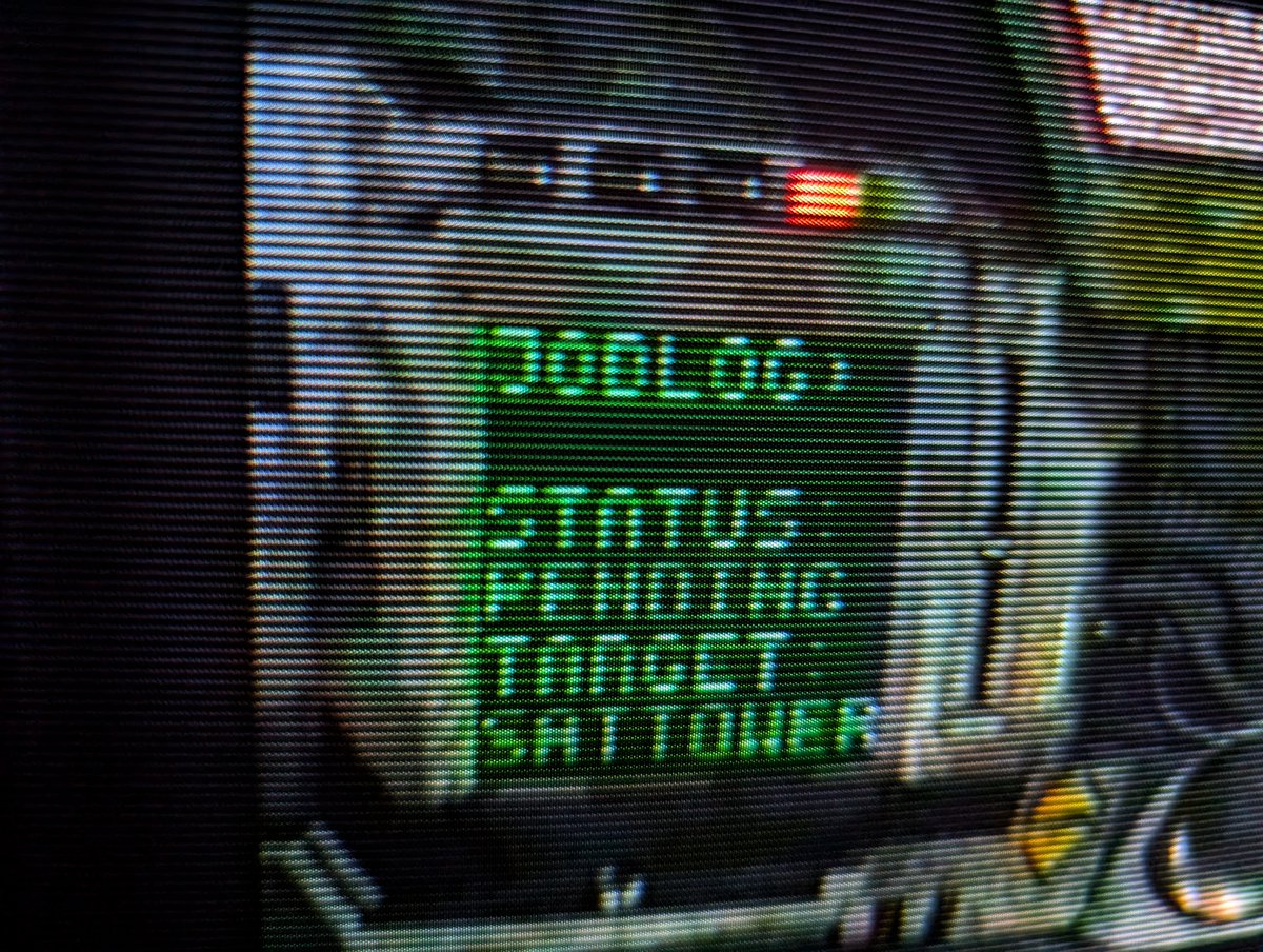 ModusPwnin's tweet photo. Had to try it out on my CRT. Look at those beautiful bleeding colors, just how God intended. https://t.co/QE3gcqcGPj