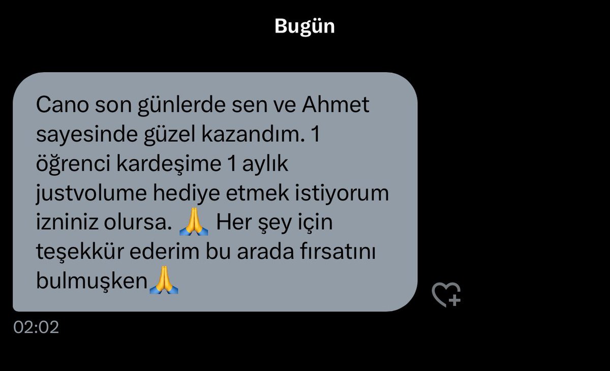 Arada piyasada hatalarımız olsa da rüzgarı arkamıza aldığımızda güzel işler çıkarabiliyoruz. 

Son haftalarda bir çok güzel mesaj aldım, hepinize teşekkür ederim. 🫶

Aldığım bir diğer güzel mesajda aşağıdaki oldu, bunu desteklemek için bende sayıyı 2 kişi yapıyorum. 

1-