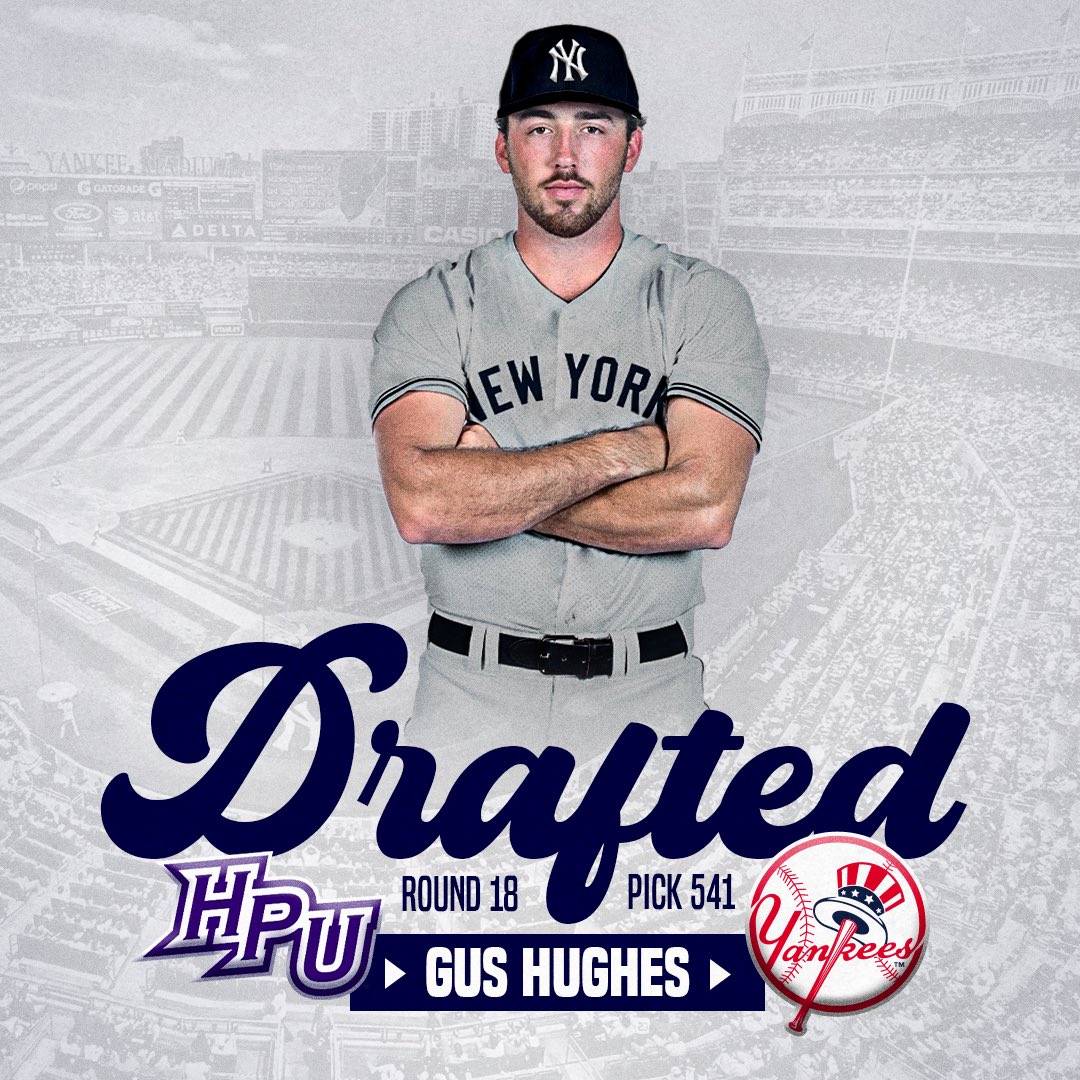 High Point Baseball (@hpubaseball) on Twitter photo 🚨𝐃𝐑𝐀𝐅𝐓𝐄𝐃🚨
The <a href="/Yankees/">New York Yankees</a> select Gus Hughes in the 18th round of the MLB Draft! 👏
#GoHPU x #MLBDraft 🚨𝐃𝐑𝐀𝐅𝐓𝐄𝐃🚨
The <a href="/Yankees/">New York Yankees</a> select Gus Hughes in the 18th round of the MLB Draft! 👏
#GoHPU x #MLBDraft