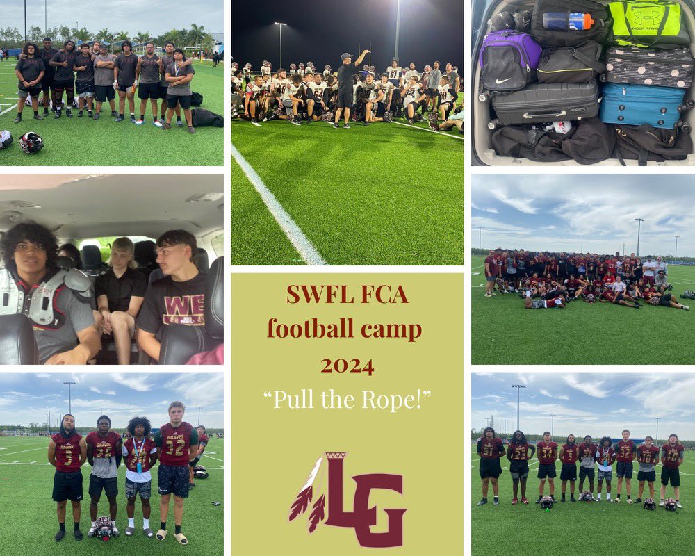 LakeGibsonFB's tweet photo. Our BRAVES had a time this past week in Paradise @PCSCNaples with SWFL @TheFCATeam camp! Not only did we grow on the field with great competition from 7 other schools, we grew spiritually both individually &amp; collectively. It’s always a great day to be a brave!! #TheGIB 🏹💪 https://t.co/rjZEzq5yky