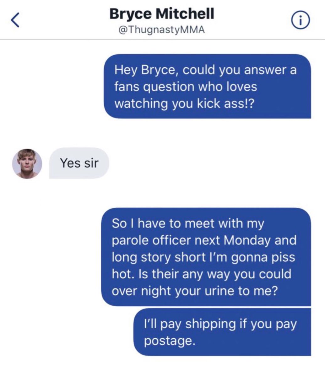My new hobby is dming UFC fighters inconvenient questions