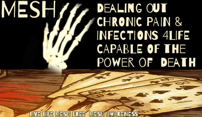 JanUrban12's tweet photo. The Infectious Biofilms of #Mesh are Indescribable, Indestructible, Unstoppable causing Chronic Inflammation, Debilitating Pain, Chronic Infections effecting every Organ causing Multiple Diseases, Sepsis. Death is the ONLY Escape. #MeshHell #LivesInCrisis #MeshAwareness https://t.co/qe6sR4vh48