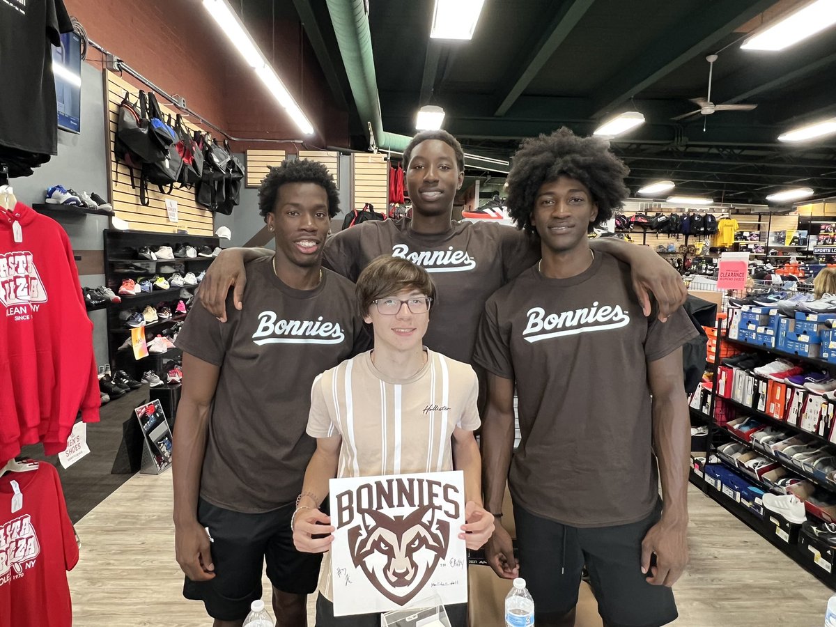 Team Unfurl - St, Bonaventure MBB NIL Collective (@teamunfurl) on Twitter photo A great day for the Bonnies & Team Unfurl! Thank you to our partners at the <a href="/SportsLocker/">Sports Locker</a> for hosting Melvin, Jaxon & Ebrahim to celebrate the launch of the all the <a href="/GoBonnies/">St. Bonaventure Athletics</a> branding! Check SportsLocker.biz to pick up
your new Bona gear (use code WOLF to save 10%) A great day for the Bonnies & Team Unfurl! Thank you to our partners at the <a href="/SportsLocker/">Sports Locker</a> for hosting Melvin, Jaxon & Ebrahim to celebrate the launch of the all the <a href="/GoBonnies/">St. Bonaventure Athletics</a> branding! Check SportsLocker.biz to pick up
your new Bona gear (use code WOLF to save 10%)