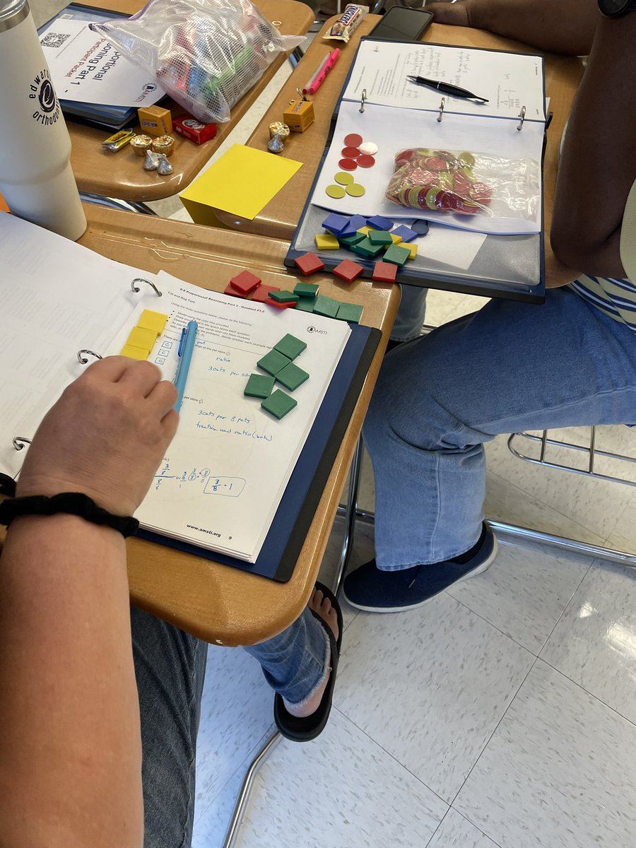 trodsmathtalk's tweet photo. #AMSTISL24 @AMSTIUAB Proportional Reasoning Part 1 Day 1 is in the books! Ratio, fraction, or both? Math language is important while still providing opportunities to develop conceptual understanding. Another great group!! Looking forward to tomorrow! @AMSTI4all @AlabamaAchieves https://t.co/kimrdUwW1h