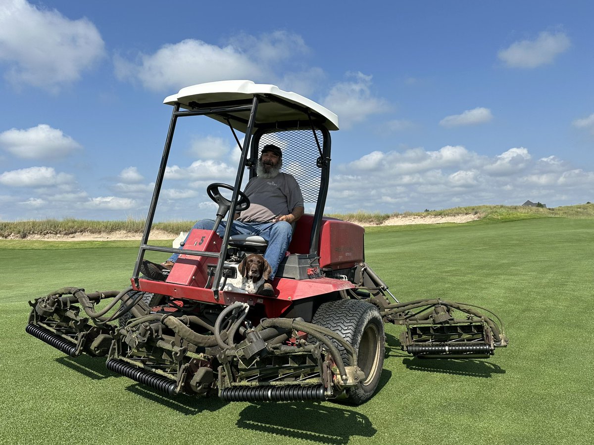 <a href="/DogsOfTurf/">Dogs Of Turf</a>  Bo loves to run the course from 6-7:30am and then settles in for the mower stripe show!  <a href="/WHGC1998/">Wild Horse Golf Club</a> course was in absolute perfect conditioning with fast greens!!!  Thx Bo and staff!