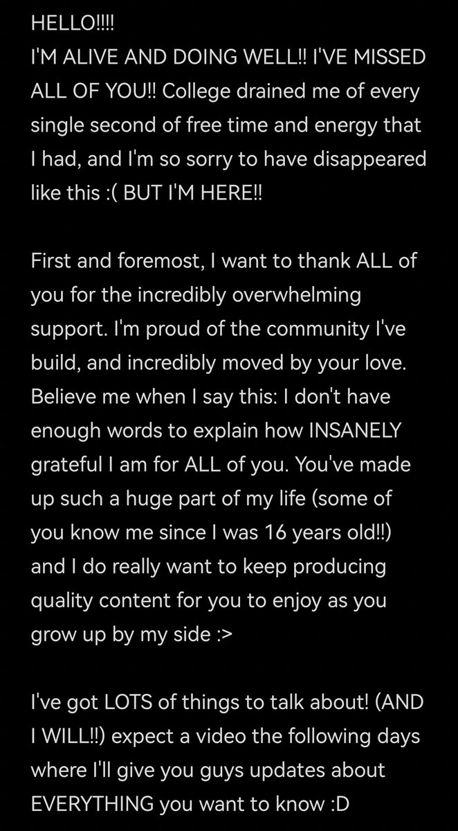 EsTorrente's tweet photo. HELLO!!!!!
I AM HERE!!!
I WILL DO A VIDEO TO ANSWER ALL YOUR QUESTIONS SOON
I DID NOT DIE AND I'VE MISSED YOU!!! I hope to keep making cool content for all of you <33 

🇬🇧🇧🇷🇫🇷🇪🇸 https://t.co/IuiqF77dc5