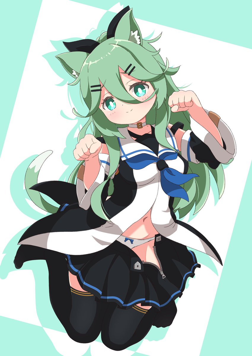 山風(艦これ) 「#いいからぱんつ見せろ」|こかもりのイラスト