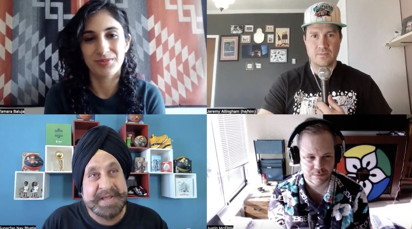 NEW POD ALERT
<a href="/superfan_nav/">Nav Bhatia Superfan</a> and <a href="/tamara_baluja/">Tamara Baluja</a> are our guests as we discuss their new book “The Heart of a Superfan”. Watch out for Nav’s nasty diss on Vancouver Grizzlies Nation! (It was funny). 

podcasts.apple.com/ca/podcast/wit…