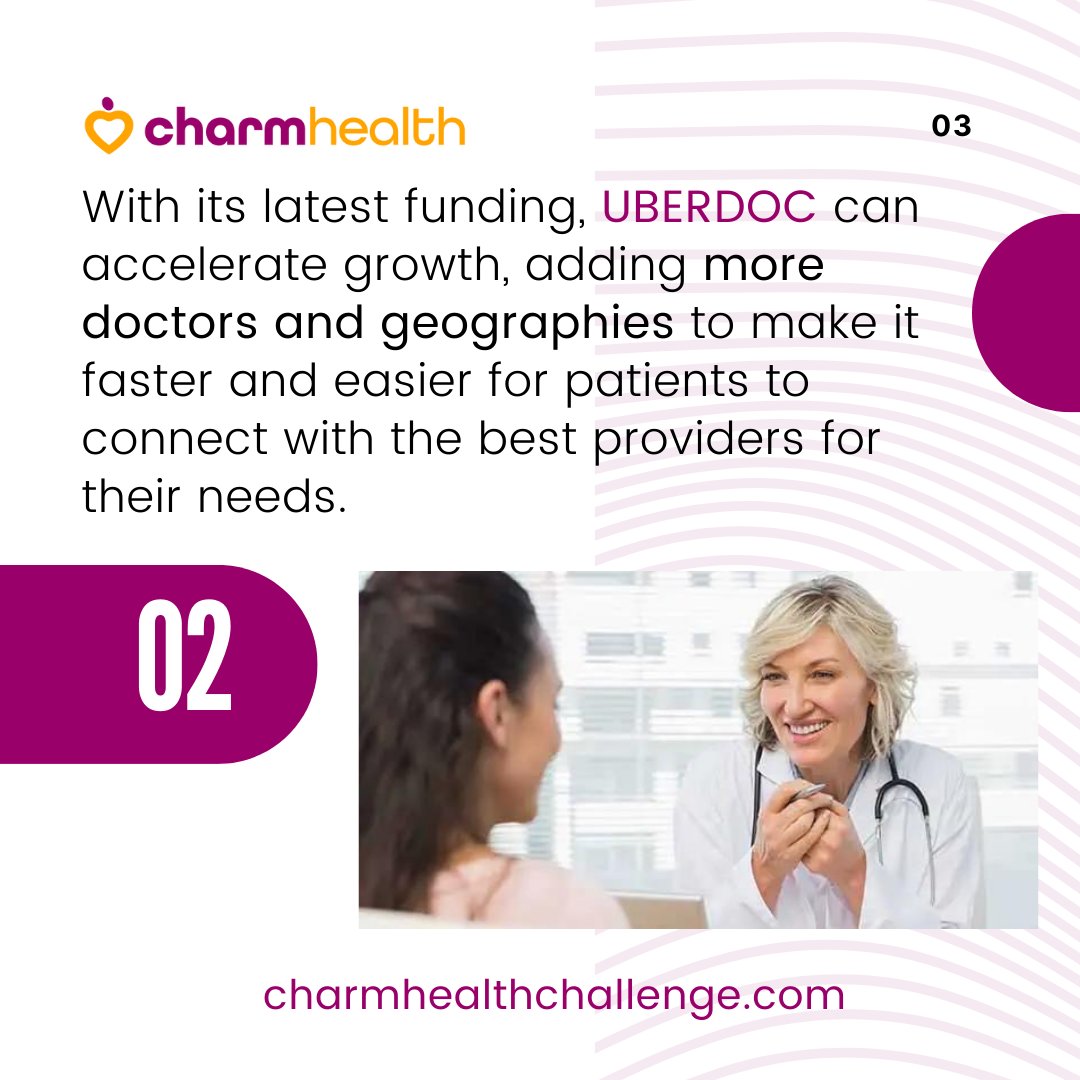 charmhealth's tweet photo. Through the CharmHealth and Bioverge Digital Transformation Fund, UBERDOC received funding for their platform. 

To learn more about this partnership, read here: https://t.co/47qkEdS614

#CharmHealth #UBERDOC #CHIC #investment #funding #DigitalTransformationFund #providers https://t.co/dIAWWrvmmH