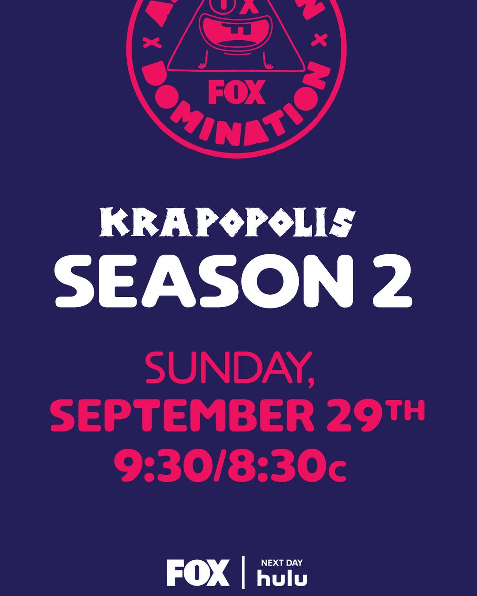 AniDom's tweet image. you know i'm making history this fall ⚔️

#krapopolis season 2 begins september 29 at 9:30/8:30c on @FOXTV, next day on @hulu!