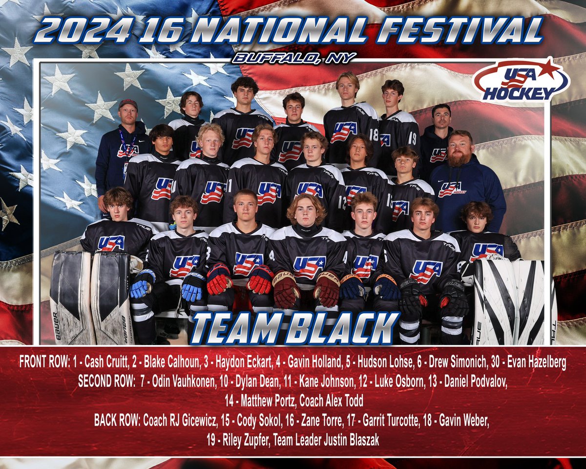 RGicewicz's tweet photo. Thank you USA Hockey for a great week! #BlackAttack https://t.co/8IeNDNVV1y