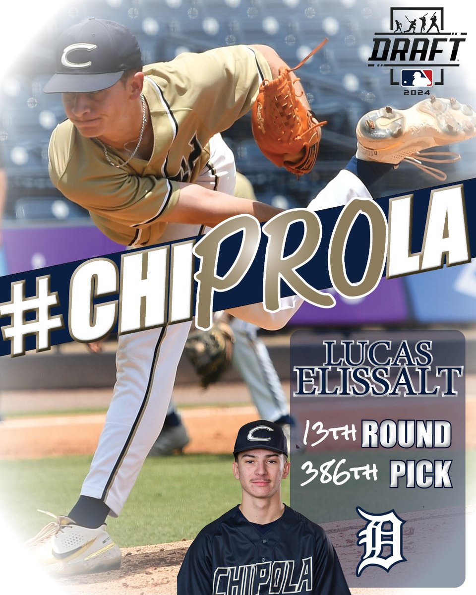 Congratulations to the next member of #chiPROla   

Lucas Elissalt, sophomore right-handed pitcher, from Miami, Florida taken in the 13th round with the 386th pick of the <a href="/MLBDraft/">MLB Draft</a> by the <a href="/tigers/">Detroit Tigers</a>