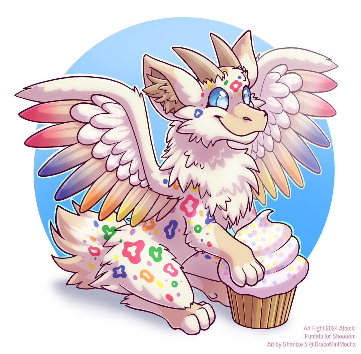 Back from vacay and it's time to FIGHT! #artfight attack for <a href="/shoooomz/">Shoom</a> 's Funfetti! She's so cute omg