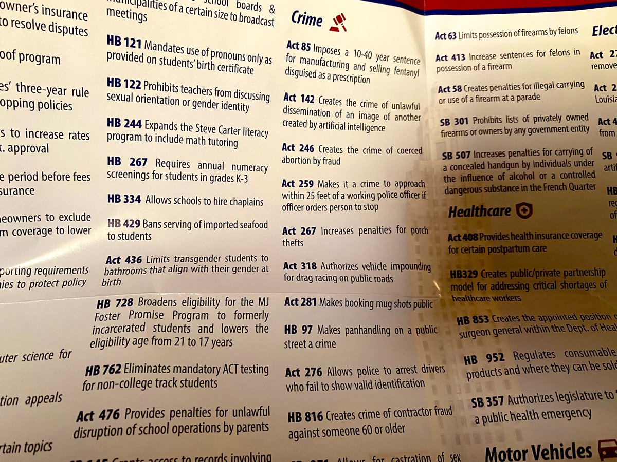 Thanks, .<a href="/MichaelEchols/">Michael Echols</a> for keeping us informed with the 2024 legislative update! A myriad of new laws are all summarized at my fingertips. #lapol
