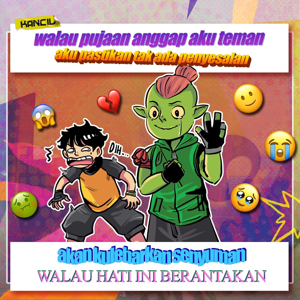 arkanakancil's tweet photo. Tau gak kalo hari ini hari emoji? ๐ง
Coba drop dong emoji kalian kalo lagi melow kaya Cakil, atau emoji geli kaya Arkana di bawah ๐ฑโ๐ค๏ธ๐คทโโ๏ธ
#HariEmoji #WorldEmojiDays #AnimaSiKANCIL #NEXTGENHERO https://t.co/pptm5vyIlb