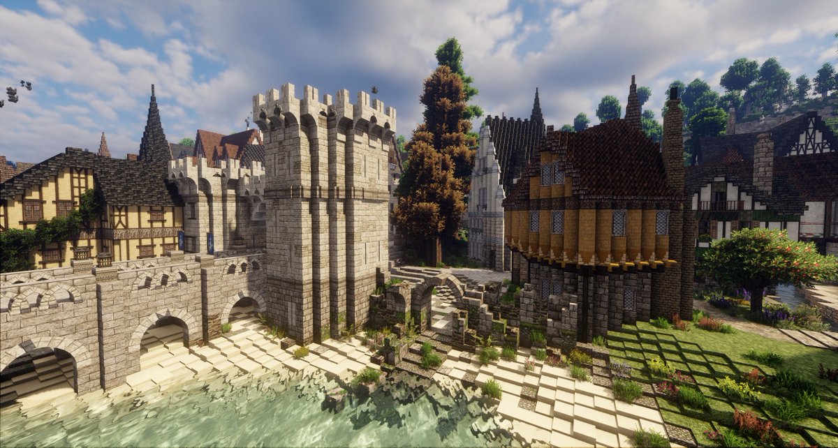 XelandriaX's tweet photo. Some new additions to Azuris :) Still WIP but I like the vibe! More farmland soon I think! Thanks for hanging out with me streaming this :D
#conquestrefabricated #weareconquest #minecraft https://t.co/5bgiiTknhW