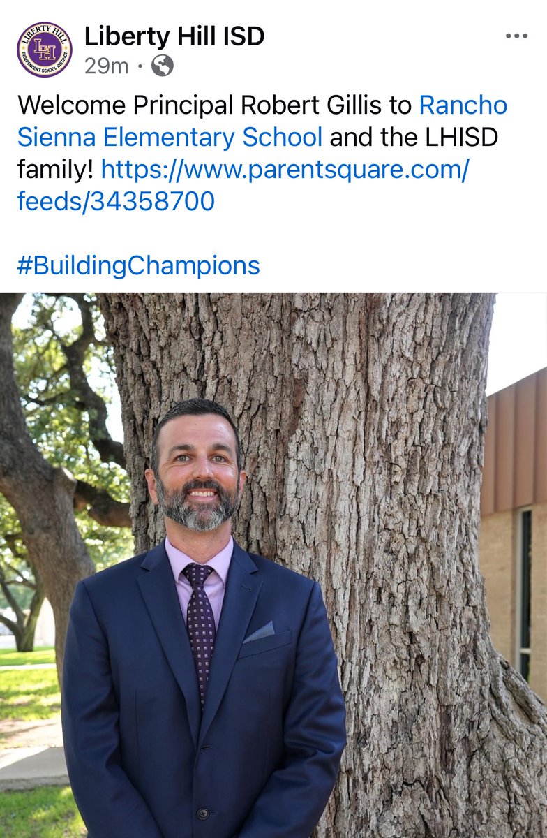 Congratulations <a href="/Gillis7Robert/">RobertGillis7</a>! Welcome to <a href="/libertyhillisd/">Liberty Hill ISD</a>! #BuildingChampions