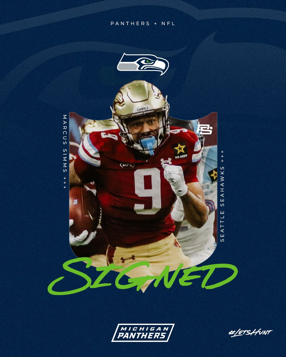UFLShadow's tweet photo. Per @JamesLarsenPFN, the leading WR for the @USFLPanthers in 2024 is being signed by the Seahawks.

Congrats, @chasinbandzz!

#UFL #UFLtoNFL #LetsHunt #HailWV https://t.co/eqfAo70LlN