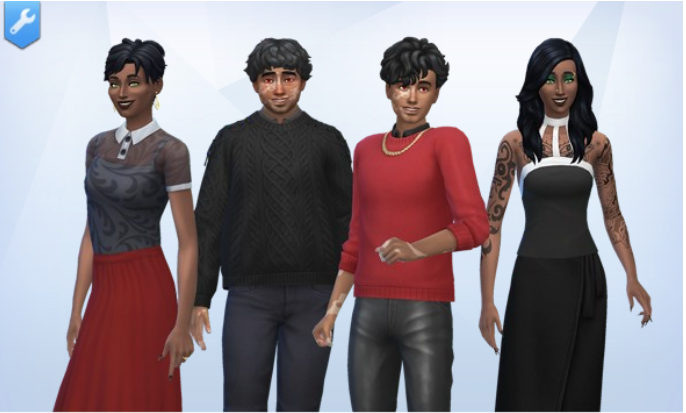i started making human versions of my troll sims but only got as far as the vantas-maryam household
