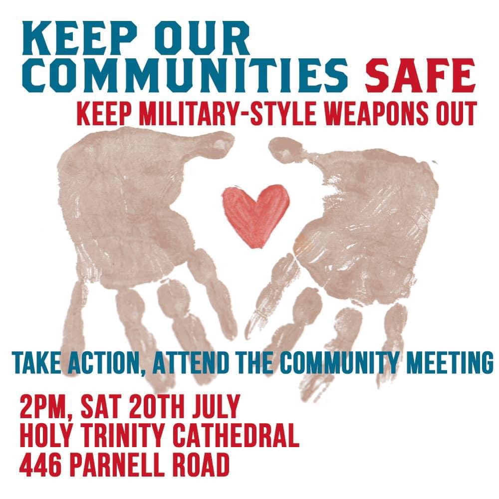 michaelwoodnz's tweet photo. Just 5 years after March 15, the govt is looking to weaken the ban on Military-Style Semi-Automatics.
A community coalition is coming together to stop this dangerous change. Join us in Auckland this Saturday to hear about the campaign and add your voice: https://t.co/5TNuQ700bI