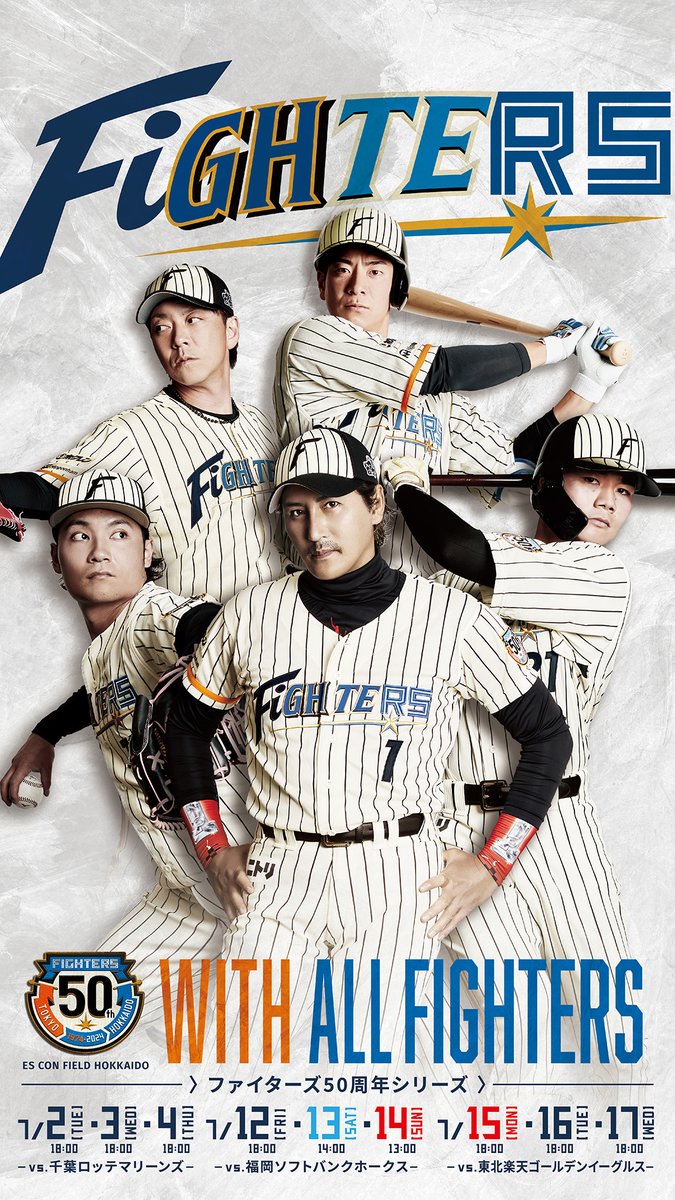 日本ハムファイターズ５０周年ユニフォーム 北海道日本ハムファイターズ 50周年記念ユニフォーム #17