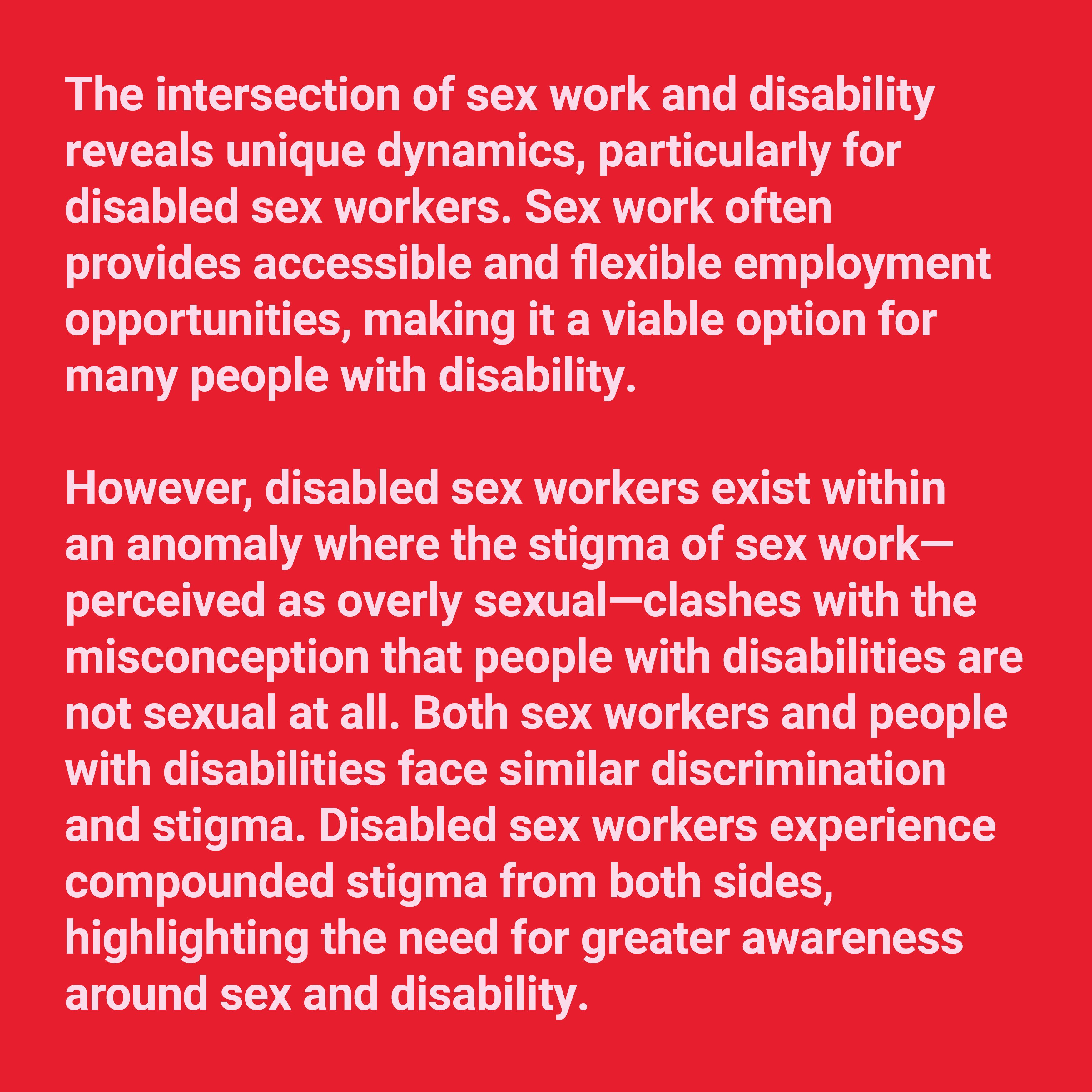 Scarlet Alliance on X: "The intersection of sex work and ...