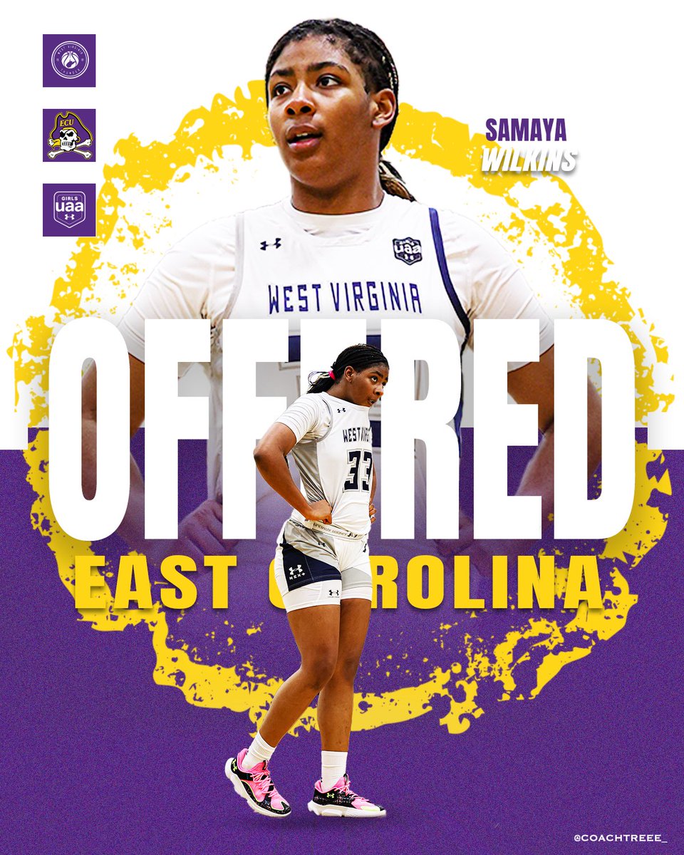 West Virginia Thunder UAA (@wvthunderuaa) on Twitter photo Samaya Wilkins ‘27 (<a href="/samayaa_wilks/">Samaya Wilkins</a>) has picked up an offer from East Carolina!
#WVThunderFam | ⚡️⚡️ Samaya Wilkins ‘27 (<a href="/samayaa_wilks/">Samaya Wilkins</a>) has picked up an offer from East Carolina!
#WVThunderFam | ⚡️⚡️