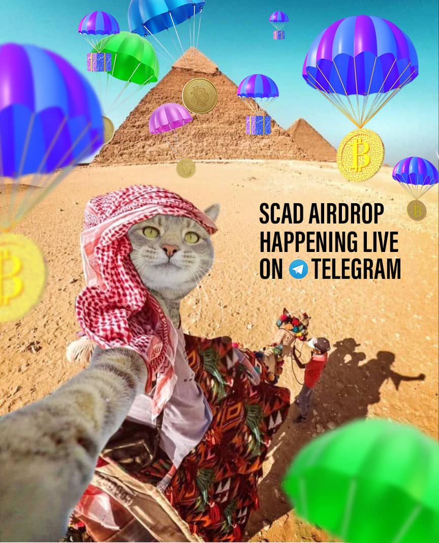 🚀 Selfie Cat Wif Dog Event🎉
$SCAD ON SOL🔥🔥

$50,000 Airdrop giveaway Happening Live on Telegram! 📢

How to participate:
1. Share your $SOL wallet in our Telegram group.
2. Follow <a href="/SolScad/">Selfie Cat wif Dog</a> on Twitter.
3. Like and retweet this post - the first 5000 likes will be credited!

📍