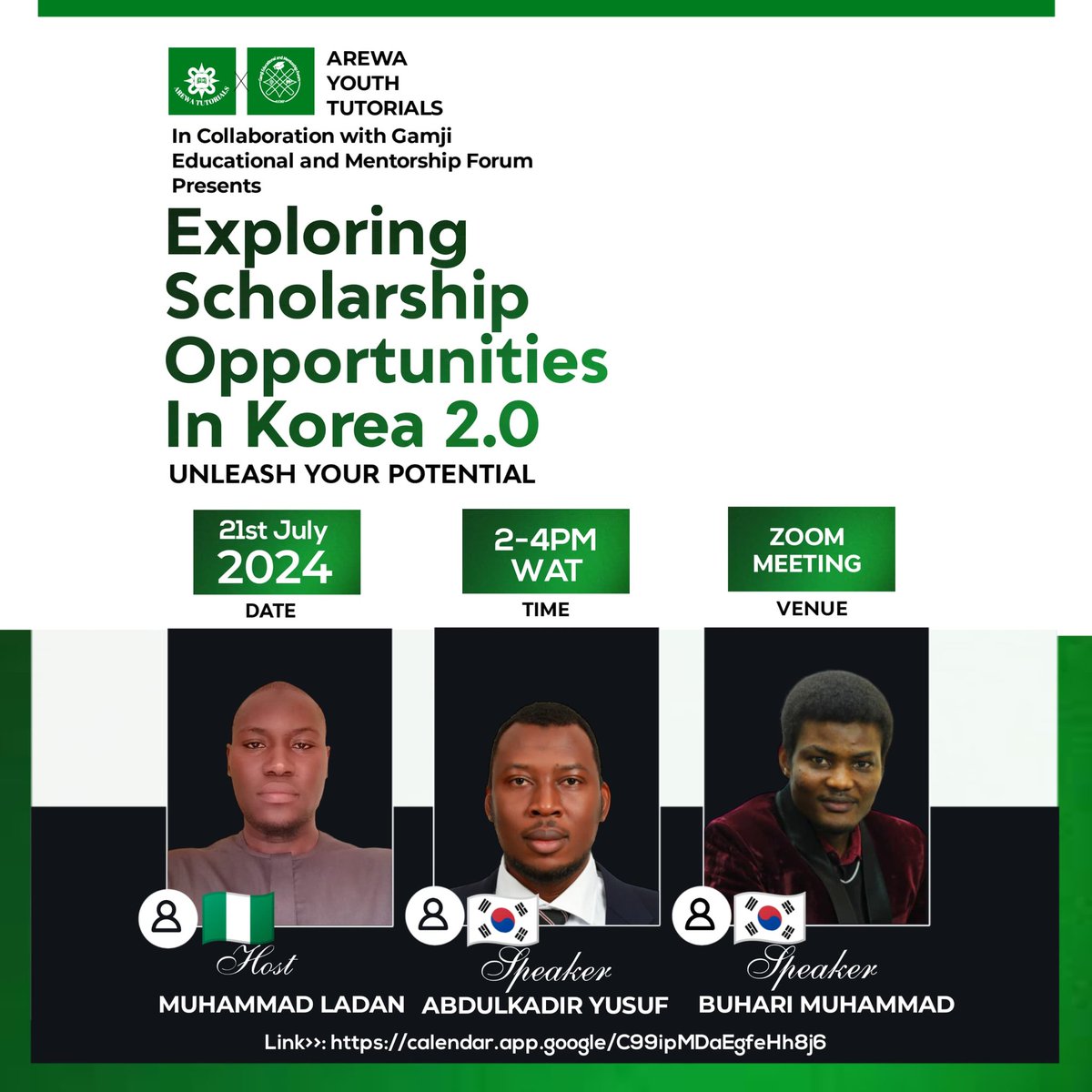 gamjiedu's tweet photo. Join our webinar this coming weekend for #scholarship opportunities in #SouthKorea.
#masters 
#PhD
#postdoc https://t.co/fm4uXk1CFg
