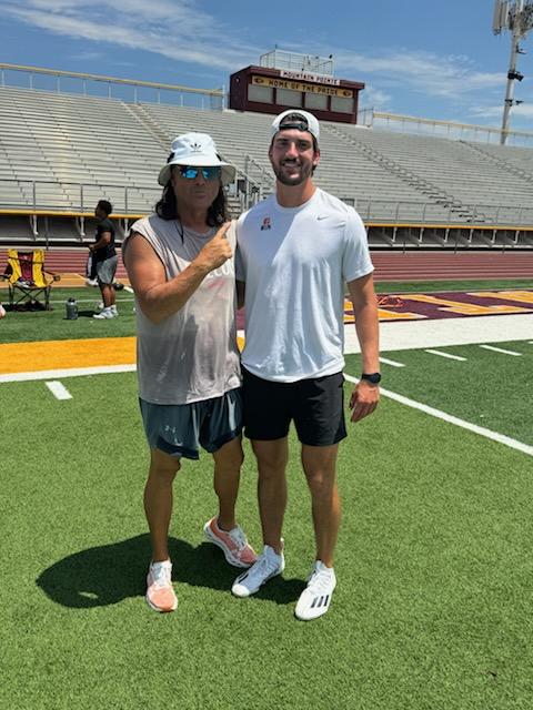 Great last day of work before camp for <a href="/Jackplummer13/">Jack Plummer</a> <a href="/Panthers/">Carolina Panthers</a>. I've been with this dude for over 10 years.  Very excited for him! <a href="/quarterbackmag/">Quarterback Magazine</a>
