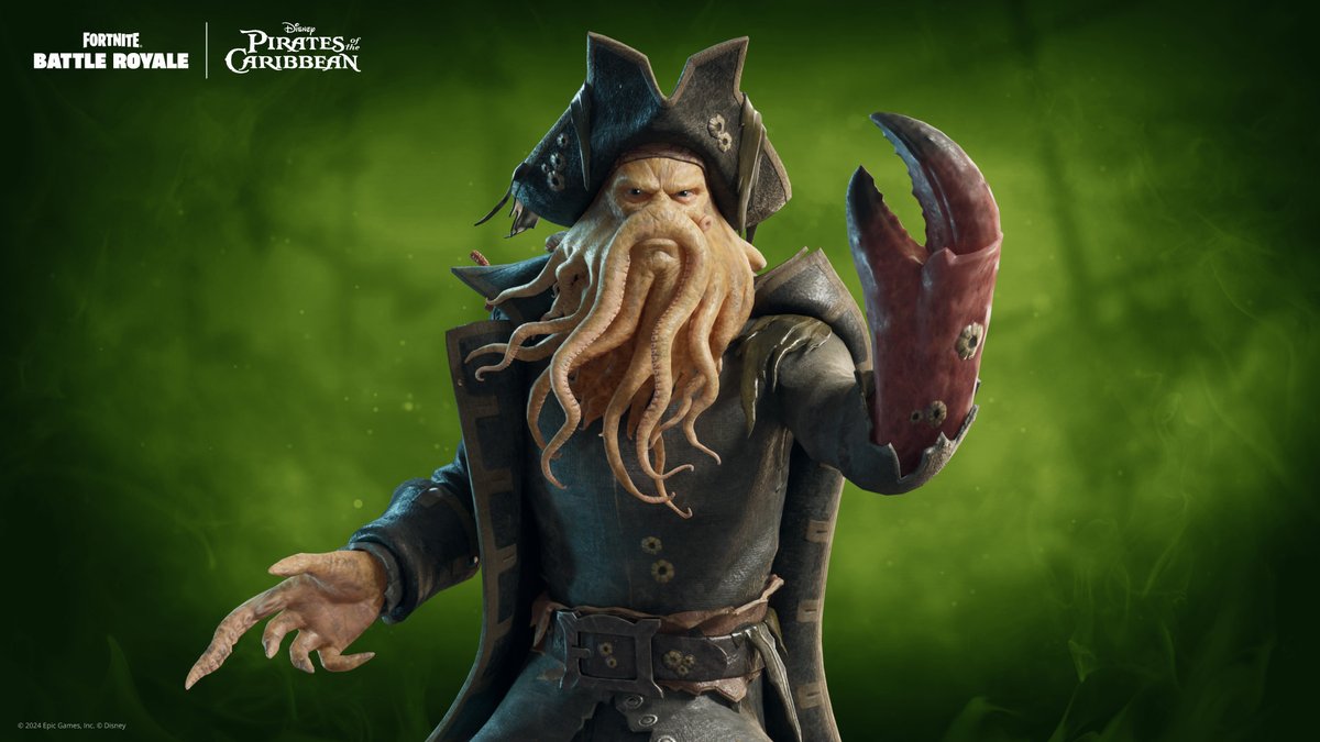 Él es el mar, con o sin corazón. 
¡Davy Jones sale de su casillero y entra en el tuyo cuando lo compras en la Tienda!