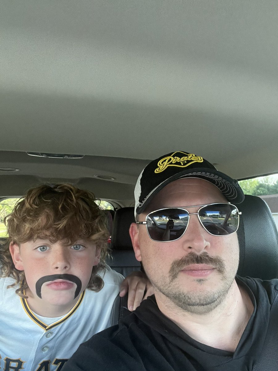 JFecich's tweet photo. Drove an hour to our closest @primantibros to support our pirates @Paul_Skenes @livvydunne @AllStarGame #stache https://t.co/x070sYghK3