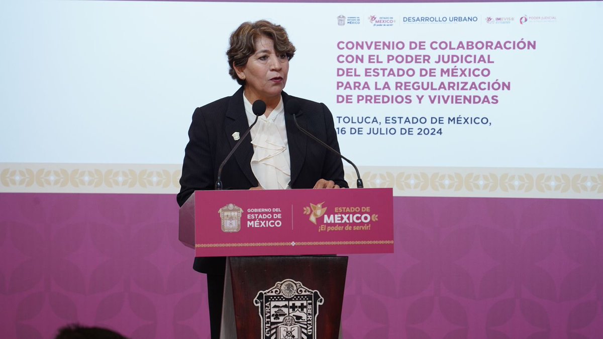 LizSandovalC's tweet photo. Agradezco a nuestra Gobernadora @delfinagomeza la invitación para presenciar la firma de Convenio de colaboración con el @PJEdomex, que permite regularizar predios y viviendas en los municipios. Este documento sin duda traerá beneficios para las familias mexiquenses. https://t.co/HkpfejvO9L